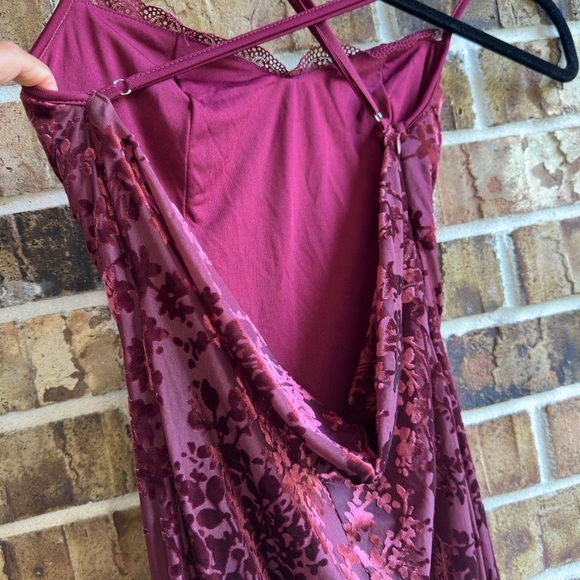 Cider Deep Red Floral Scarf - Picture 4 of 9